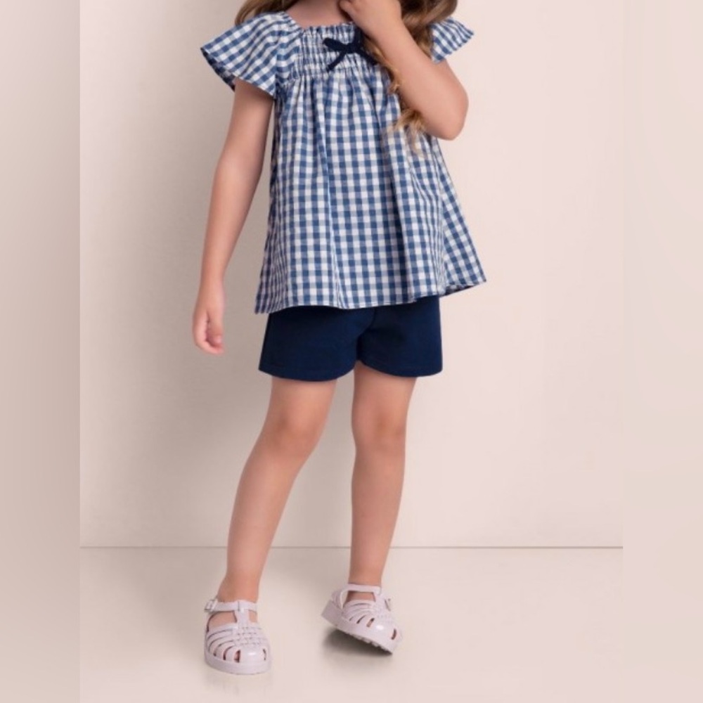 Milon Top and Navy Shorts Set - Size 4